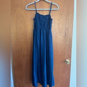 Old Navy Dark Navy Smocked Maxi Dress